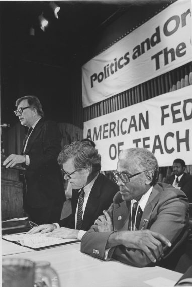 (27806) Albert Shanker speaking at the 1980 AFT Convention